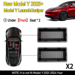 Tesla New Model Y Juniper 2025+ Seat Storage Box – Center Console Organizer Bins (Fro alternate view