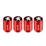 4Pcs Peugeot Logo Car Tyre Valve Caps | Aluminum Alloy Wheel Accessories for Peugeot alternate view