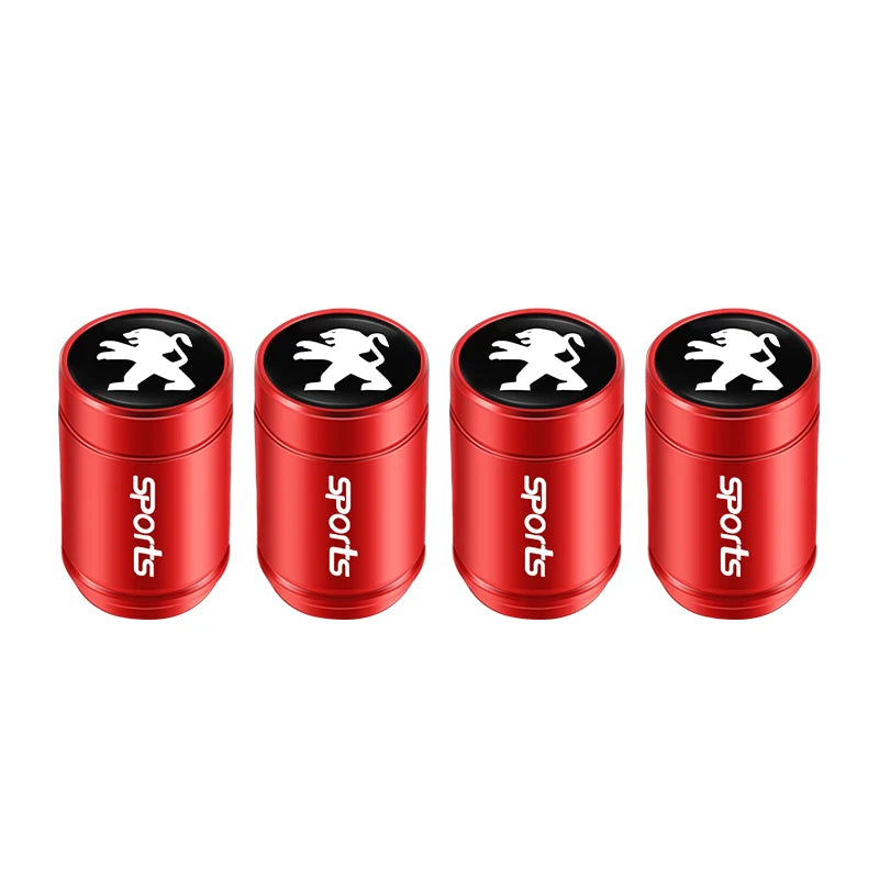 4Pcs Peugeot Logo Car Tyre Valve Caps | Aluminum Alloy Wheel Accessories for Peugeot alternate view
