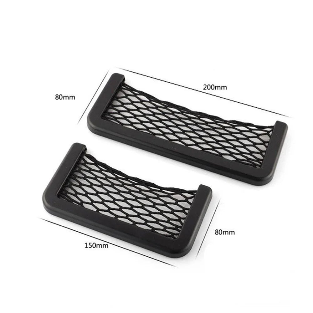 Car Net Pocket Phone Holder Storage Bag Auto Paste 8*15CM additional angle