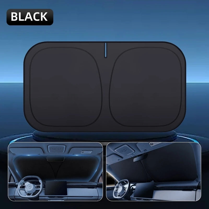 Foldable Car Windshield Sun Shade | UV Protection Interior Window Cover additional angle