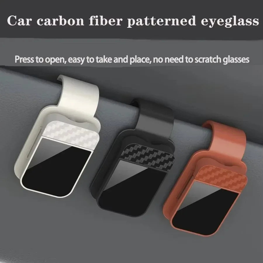 Car Sun Visor Sunglasses Clip Holder Stable Eyeglasses Hanger Card Ticket Organizer Interior Storage
