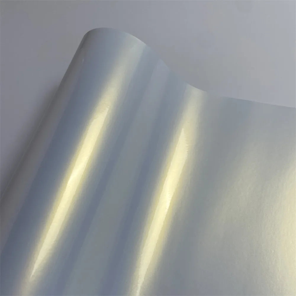 Glossy Pearl White Vinyl Car Wrap Film Red Blue Purple Color Change Chameleon Vinyl F alternate view