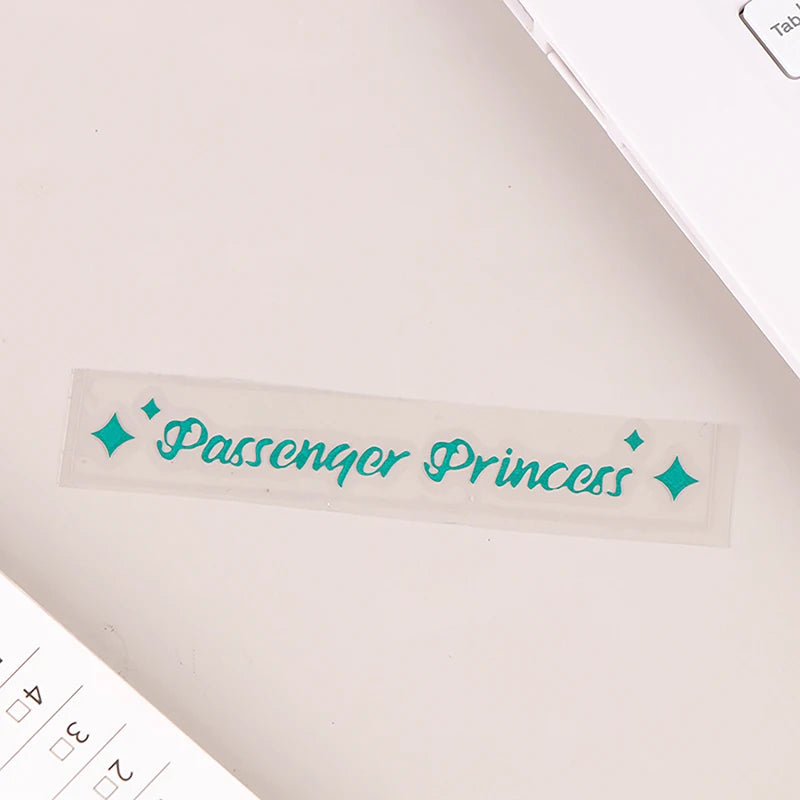 Passenger Princess Star Mirror Decal | Personalized Car Rearview Mirror Sticker alternate view