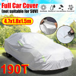 Car Cover Thickened Outdoor Sun Protection 190T | Full Exterior Snow Cover with Refle alternate view