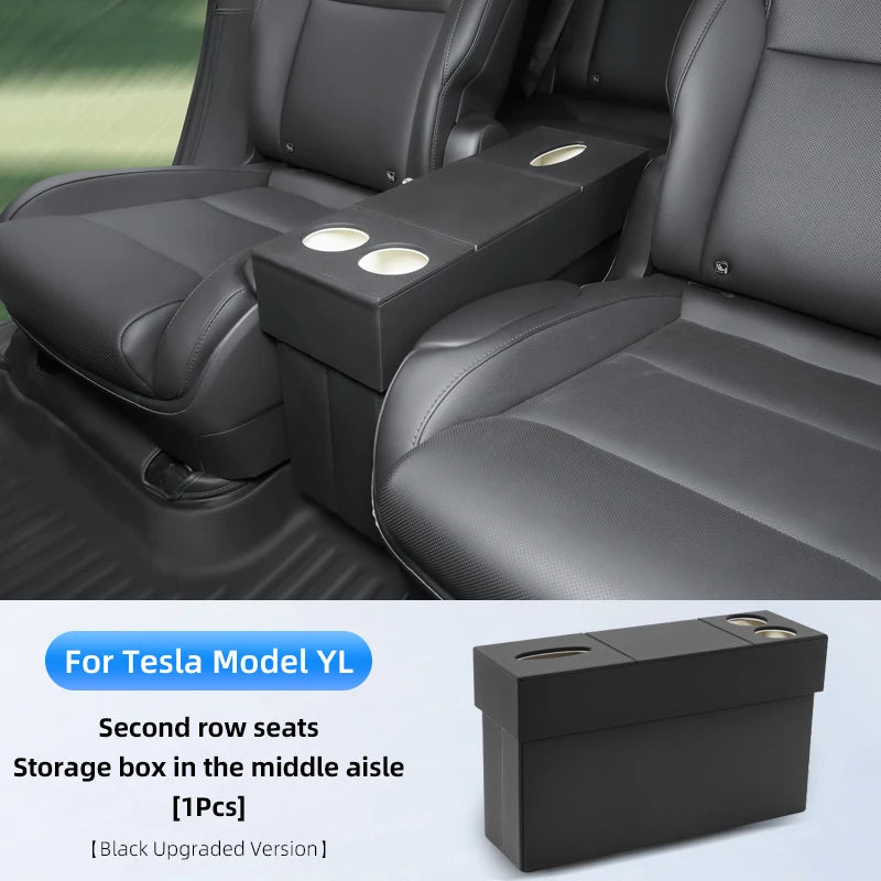 For Tesla 6-Seater Model YL 2026 Second Row Seat Aisle Storage Box, Car Multifunction alternate view