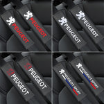 2pcs Carbon fiber Car Seat belt Cover Protective Pad for Peugeot 307 206 207 308 207 406 2008 3008 C