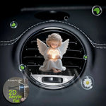 Angel Car Air Vent Clip with Heart Design 2D Flat Acrylic Fragrance Diffuser for Most Vehicles No Battery Needed Valentine Gift