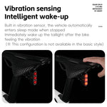 WEST BIKING Bicycle Rear Light Multi LED IP66 Tail Light Auto Start/Stop Brake Sens additional angle