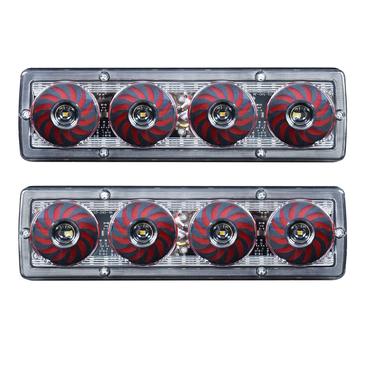 2 Pcs LED Tail Lights with Turn Signals Brake Lights and Reverse Lights | Universal Fi close-up view