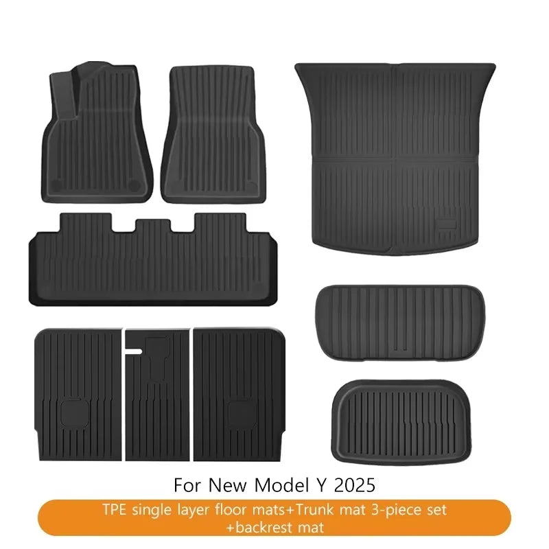 Tesla Model Y Juniper 2025 Floor Mats | Double Layer TPE, Waterproof, Non-Slip, Trunk alternate view