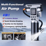 Wireless Car Tire Inflator | Portable Air Compressor with Emergency Tools