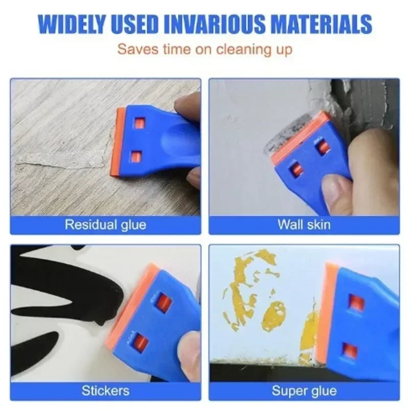 1Set Car Window Glass Clean Scraper Car Sticker Remover Plastic Razor Blade Label Cle alternate view