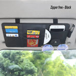 Car Sun Visor Organizer Multi-Pocket Zipper Storage Pouch