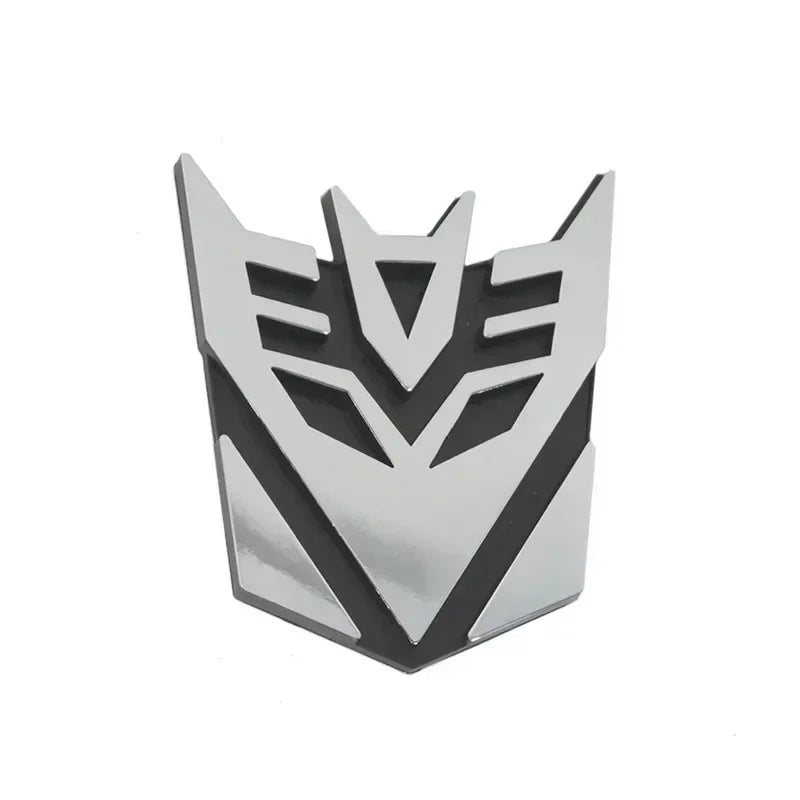 Transformers 3D Car Stickers Autobots Decepticons Logo Badge detail view