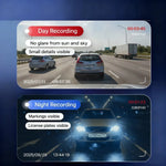 12" Rearview Mirror Dash Cam | 5MP, Dual Lens, Night Vision, Wide Angle detail view