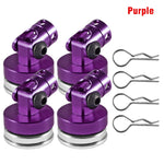 9IMOD 4pcs RC Magnetic Body Post Metal RC Car Shell Mount Column with Clips for 1/10 A close-up view