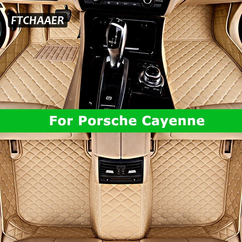 FTCHAAER Custom Car Floor Mats For Porsche Cayenne Auto Carpets Foot Coche Accessorie