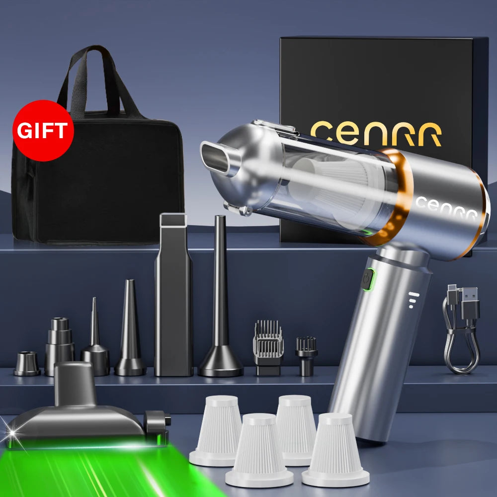 CENRR 998000PA Mini Cordless Car Vacuum Cleaner | Powerful Handheld Blower for Auto & alternate view