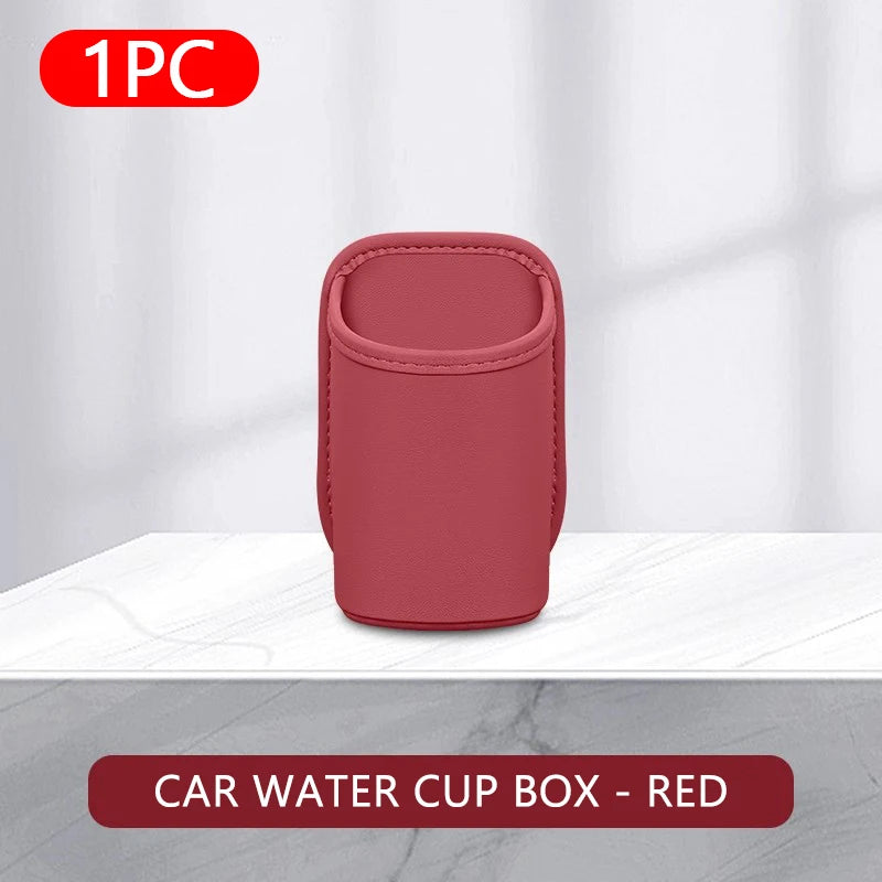 Car Side Door Cup Holder PU Leather Waterproof Wear-Resistant Universal detail view