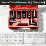 Universal Oxygen Sensor Socket Set O2 Lambda Sensor Removal Tool Kit Automotive Wrench R detail view