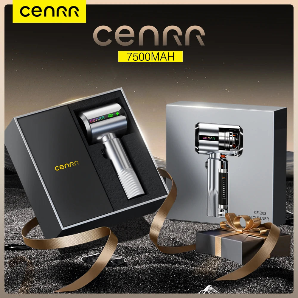 CENRR Wireless Car Vacuum Cleaner | 7500mAh Handheld Portable with LED Display additional angle