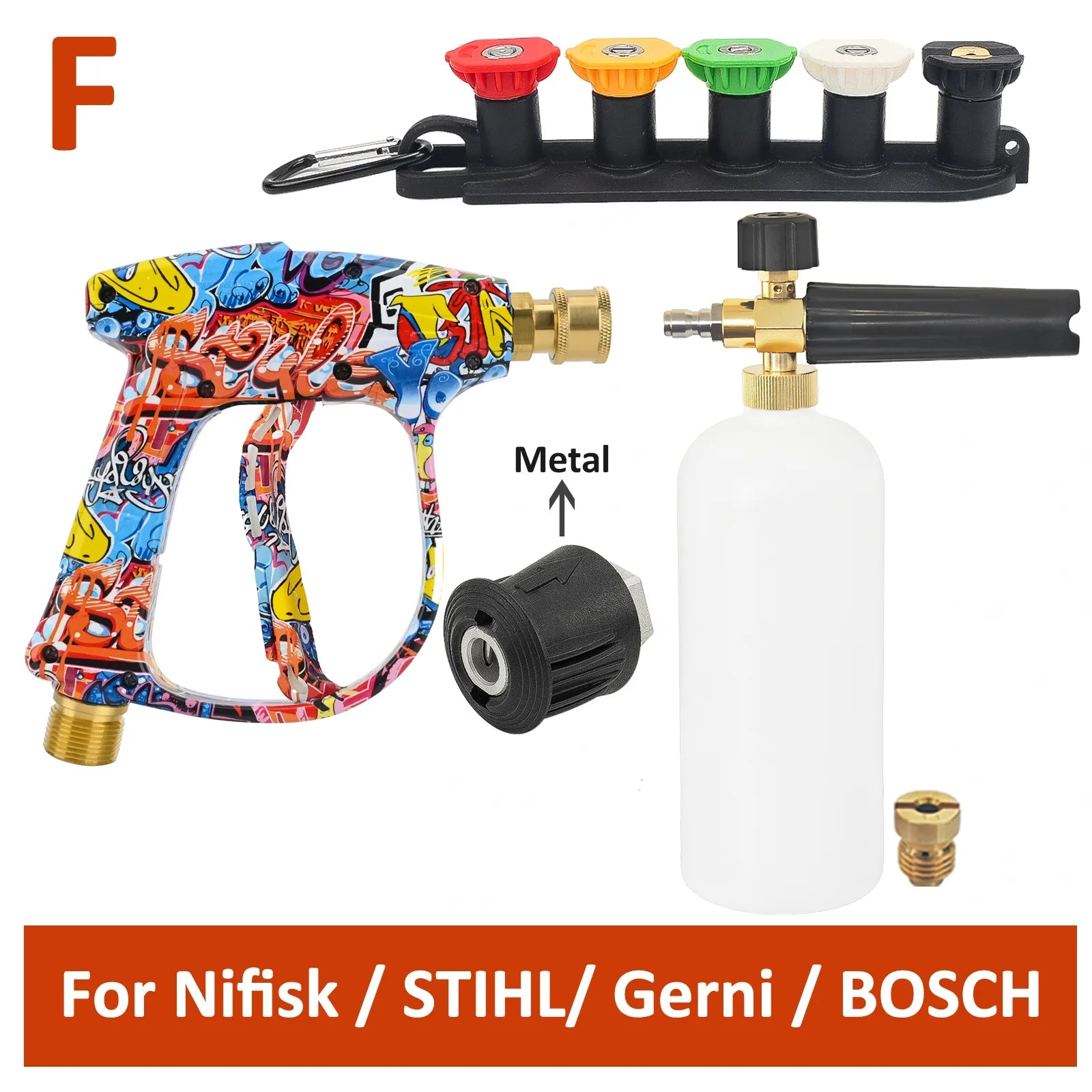 Universal High-Pressure Foam Cannon Combo | Multi-Brand Car Wash Gun Set lifestyle view