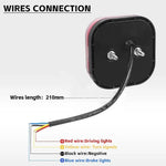2pcs Square 4 Inch LED Tail Light Set | Brake Turn Signal Lamp for Trailer Van Bus Pic close-up view