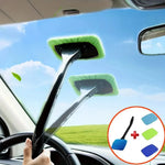 Car Window Cleaner Brush Kit Windshield Cleaning Wash Tool Inside Interior Auto Glass Wiper with Lon