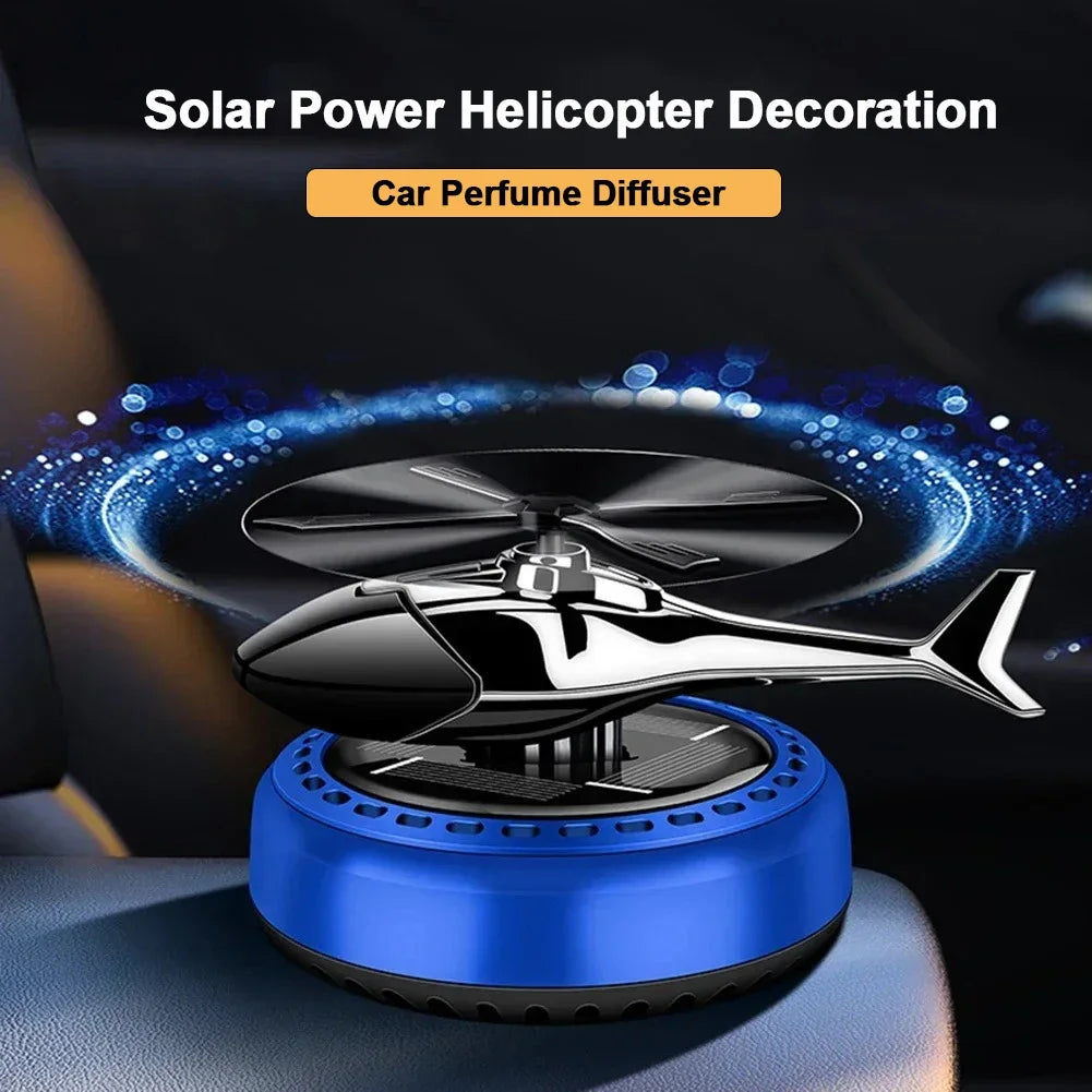 Helicopter Styling Solar Car Air Freshener Car Interior Decor Aromatherapy Car Accessories Propeller Rotary Perfume Diffuser