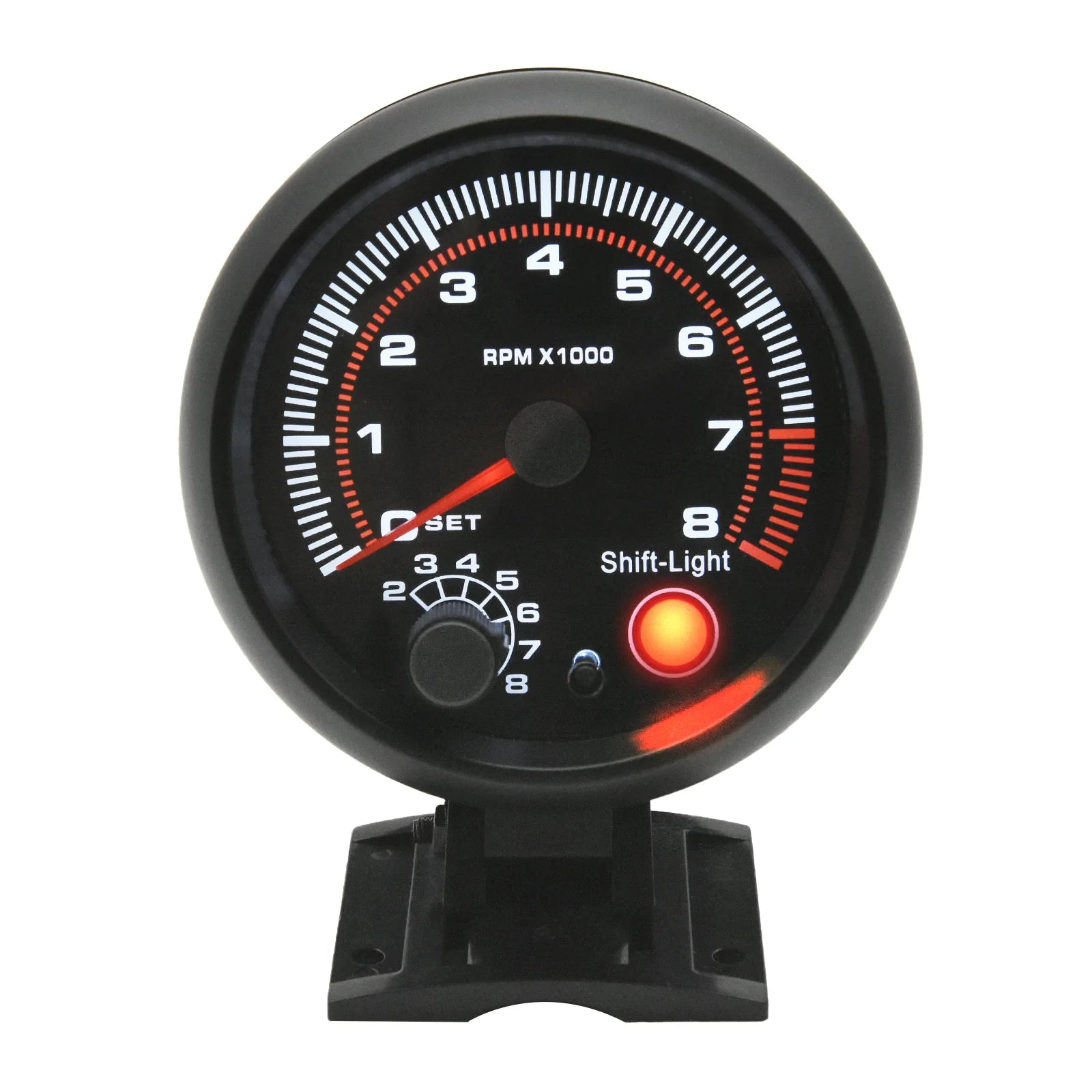 Car Universal Tachometer Gauge 0-8000 RPM Tachometer With Shift light Tacho Gauge For 1-8 Cylinders 12V Racing Car Vehicle