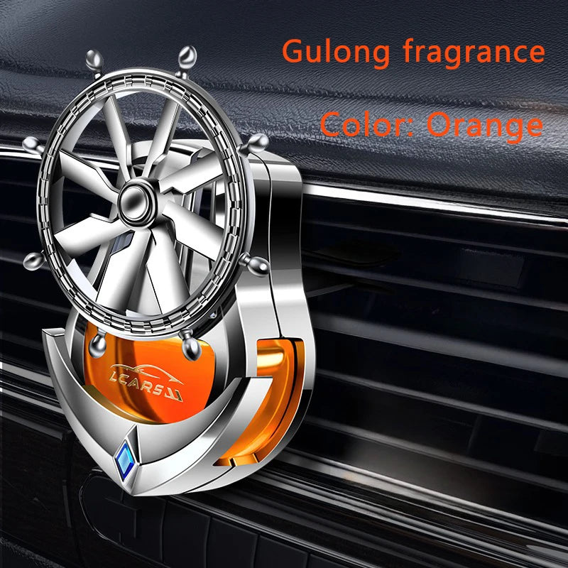 Car Air Freshener Vent Clip | Aromatherapy Essential Oil Rotating Ornament additional angle