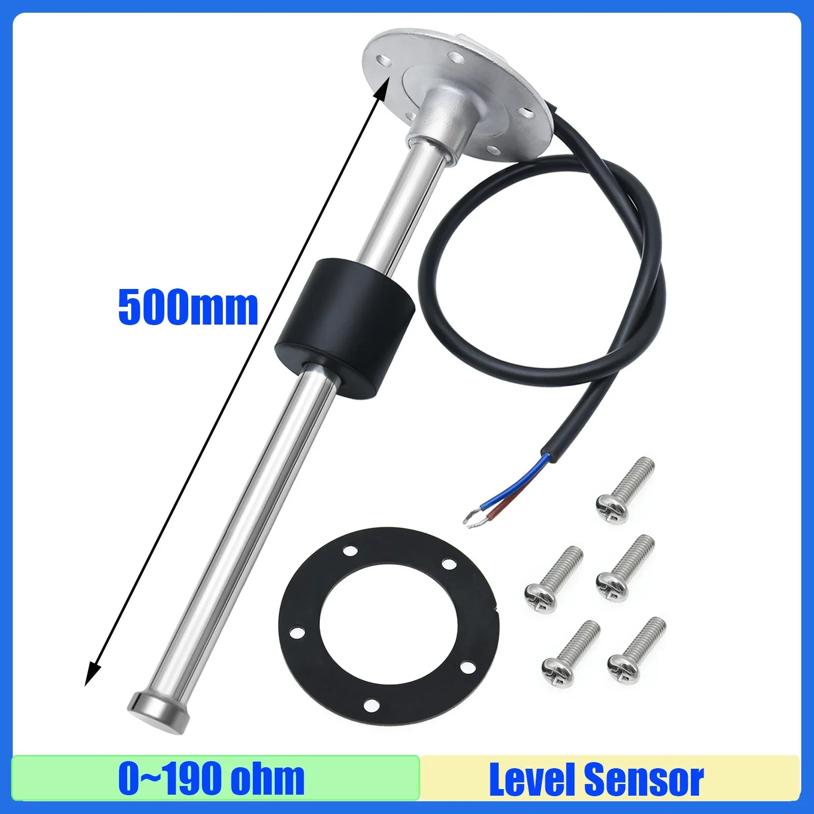 Green LED Digital 2 IN 1 52mm Gauge with Alarm | Water Level and Sewage Level Meter fo close-up view