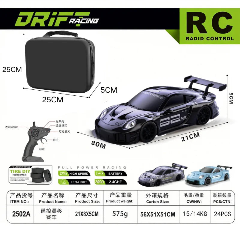 2026 New, Limited Edition Rc Drift GT3 RS 911 mi SU7 1:24 Drift Racing Car, Kids Gift wi detail view