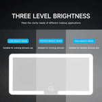 Car Interior Mirrors Sun Visor Plate LED HD Makeup Mirror for Girls Women Rechargeable close-up view