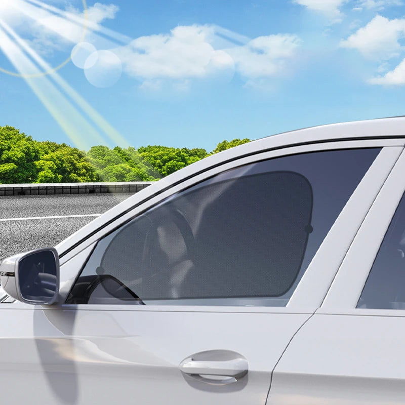 Car Side Window Sun Shade Curtains Front Rear Window Suction Cup