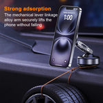 Magnetic Phone Holder | Electric Vacuum Suction Car Mount for Navigation and Streaming close-up view