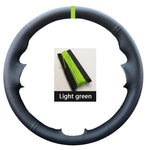 Black Leather Car Steering Wheel Braid Soft Leather Cover For Renault Clio 3 RS 2005 alternate view