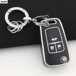 TPU Car Flip Key Case Cover Shell For Chevrolet Cruze Aveo Trax Sail Malibu Captiva Op close-up view