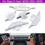 W223 Car Interior Left Right Middle Rear Pillar B AC Vent Grille Air Conditioning Outlet Grille Slider Clip For Benz S Class