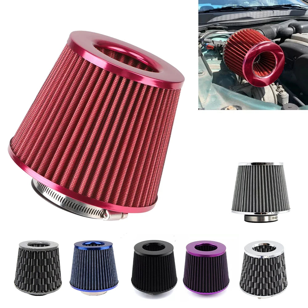 76MM 3 Inch High Flow Cold Air Intake Filter | Universal Induction Kit for Vehicles