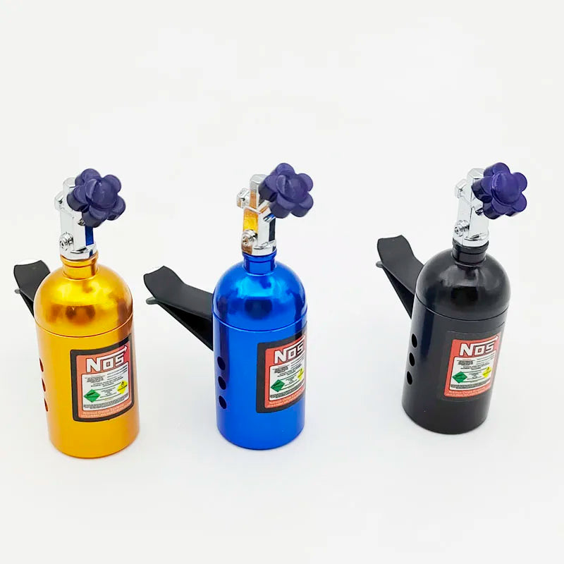 New Nos Balm Travel Perfume Refill NOS Car Air Freshener Blue Aluminium Scent Bottle Car Air Vent Perfume Refill Freshener