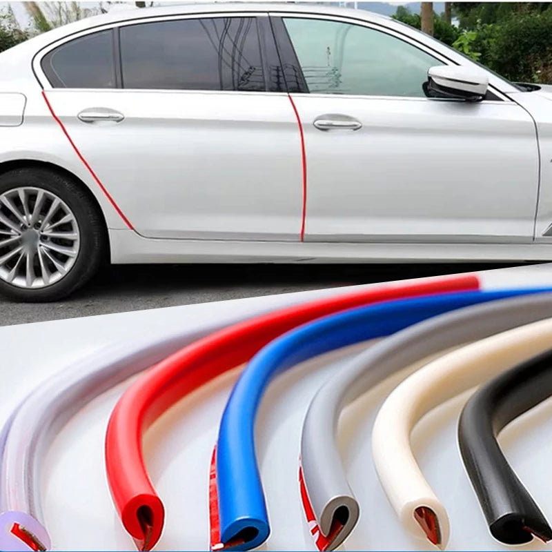 5M Car Door Edge Rubber Scratch Protector Strips Car Styling Mouldings Protection Side Doors Molding