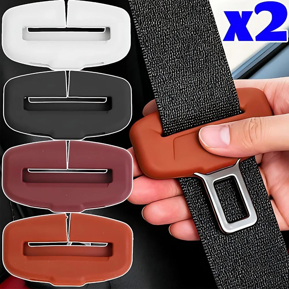 Auto Seat Belt Clip Silicone Sleeve Buckle Protector Anti Collision Pads Interior Panel Scratch Guard Car Styling Accessories