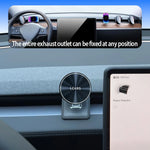 Lcars Is Suitable for the Updated Tesla Model 3 Highland 2024 and Model Y Juniper Car Phone Magnetic Mount, Car-Specific Air Vent Phone Holder, In-Car Air Vent Clip-On Soft Rubber Transparent Abs Multifunctional Navigation Su