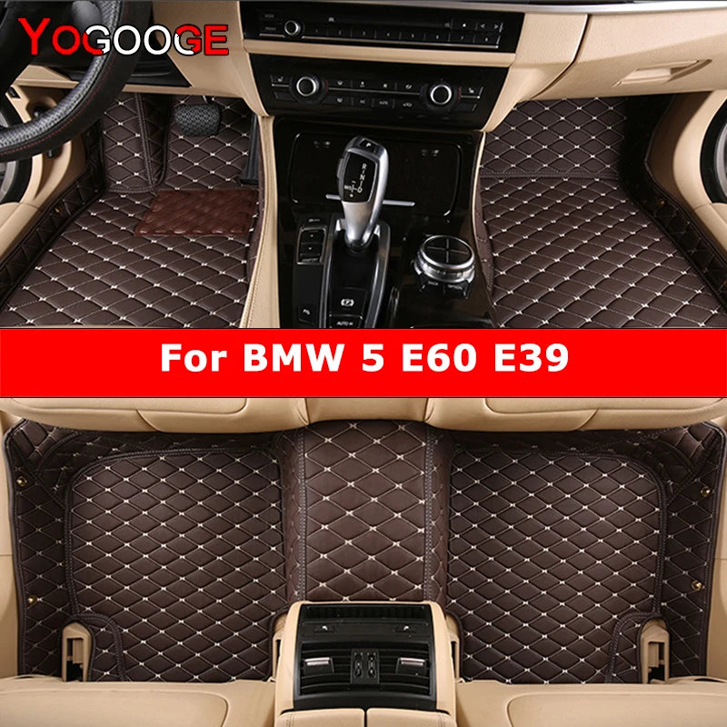 YOGOOGE Custom Car Floor Mats For BMW 5er E39 E60 520-550 1994-2010 Auto Carpets Foot Coche Accessorie