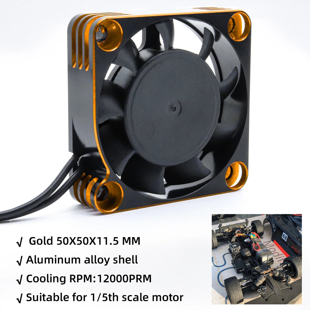 RC Cooling Fan 25mm-50mm 28000 RPM for RC Crawler Motor alternate view