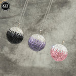 Car Crystal Ball Pendant Car Rearview Mirror Pendant Bling Bling Rhinestone Ball Car Interiot Decoration Car Accessories