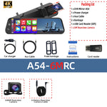9.66" 4K Mirror Dash Cam | Android Auto, 5G WiFi, GPS, 1080P Rear, 24H Parking detail view