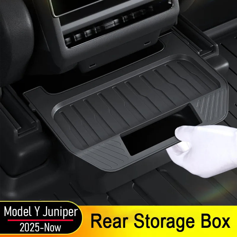 Tesla Model Y Juniper Rear Center Console Organizer | Under-Floor Storage & Trash Bin
